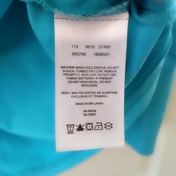 EUC Columbia Split Back Teal Blue Long Sleeve Shirt Small - Picture 5 of 6